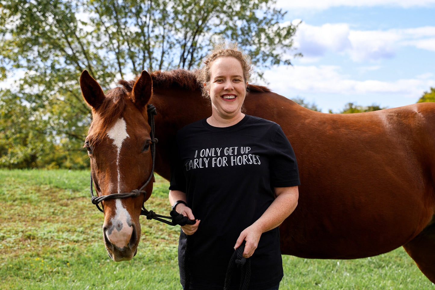 I Only Get Up Early For Horses Equestrian Tee